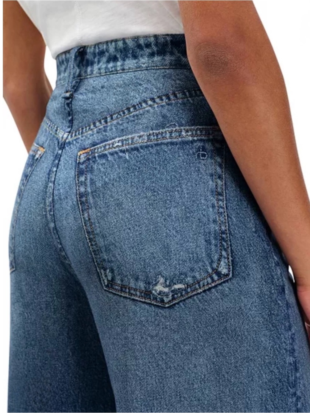 Rag & Bone Miramar Terry Sophe Wide Leg High-Rise Blue Women's Jeans size 25 - Picture 3 of 15